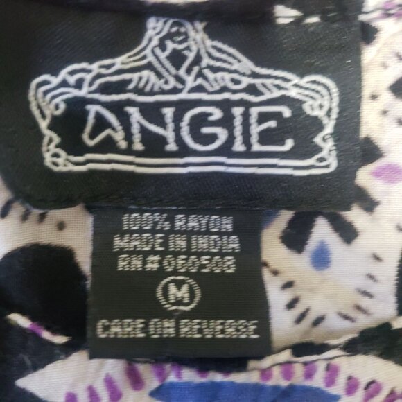 Angie Junors Crop Tank Top Size M Y2K Artsy Baddie Summer Beach Resort - Picture 5 of 8